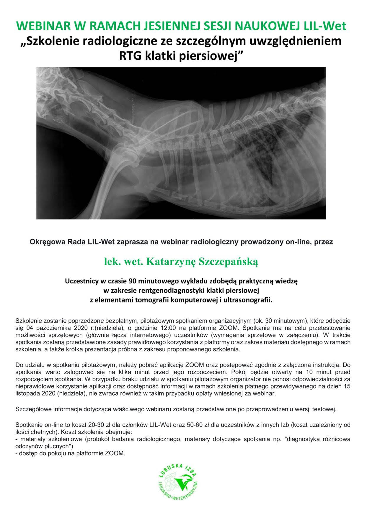 Webinar „szkolenie Radiologiczne Ze Szczególnym Uwzględnieniem Rtg 0821